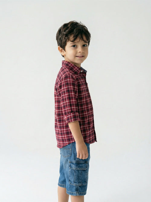 Boy's Shirts Multi Full sleeve Spread Collar