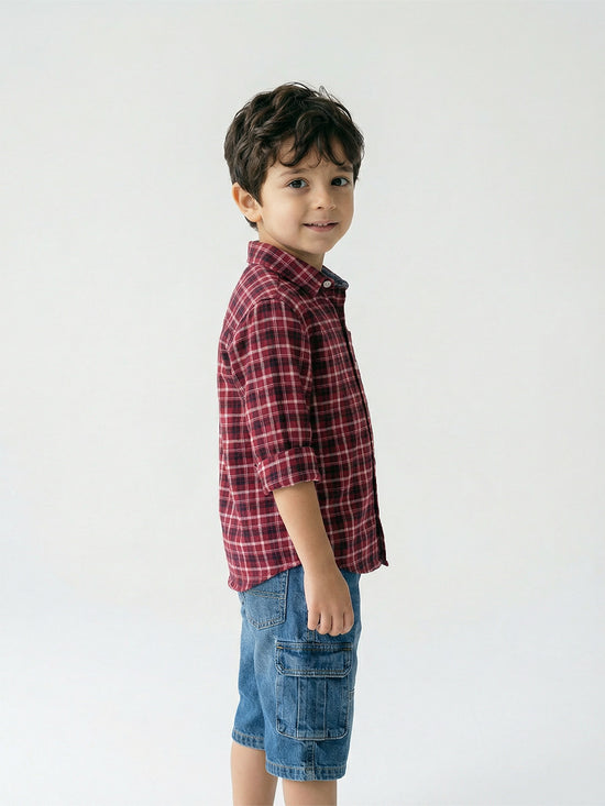 Boy's Shirts Multi Full sleeve Spread Collar