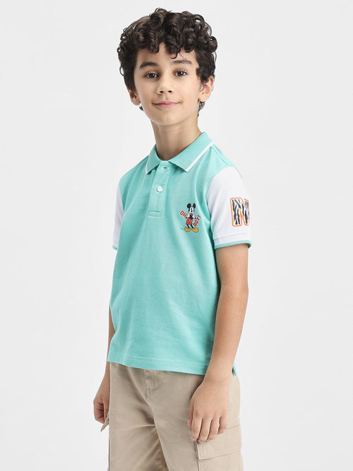 Mickey Boys Polo Tees  | Olive Green
