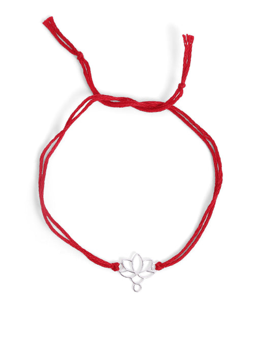 925 Silver-lotus Rakhi for Kids