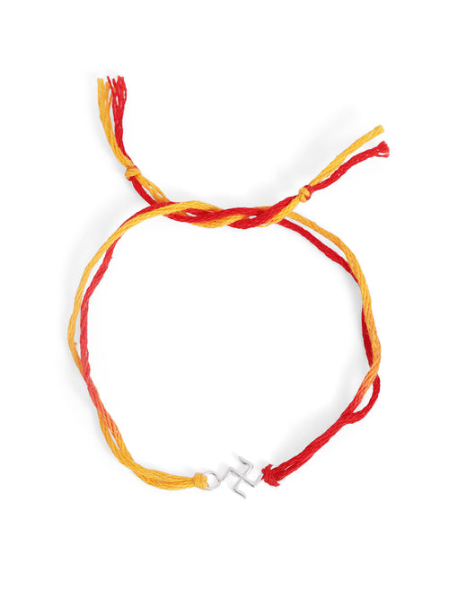 925 Silver-Swastik Rakhi for Kids