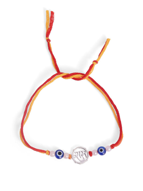 925 Silver-Ram & Evil Eye Rakhi for Kids