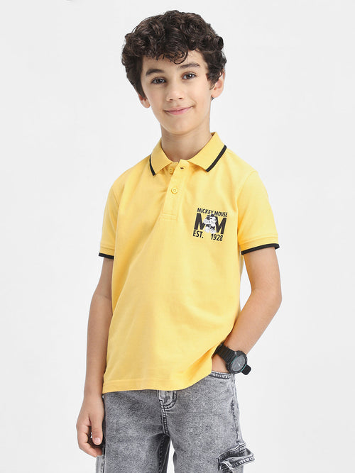 Mickey Boys Polo Tees  | Yellow
