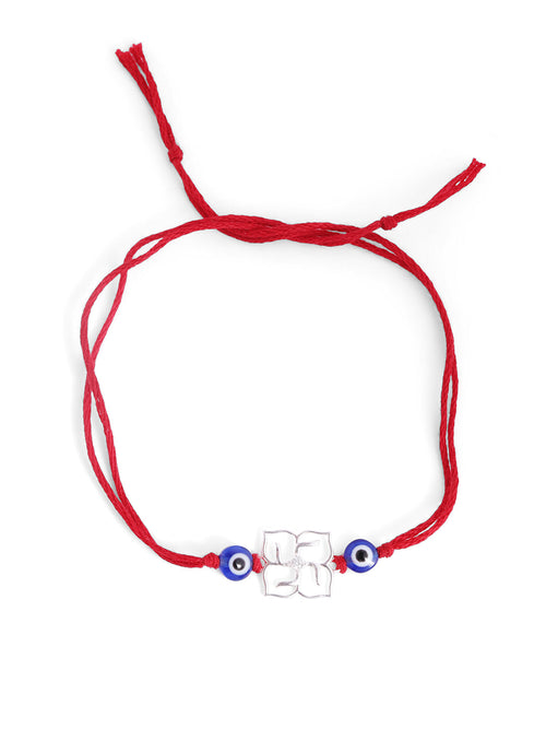 925 Silver-Swastik evil eye Rakhi for Kids