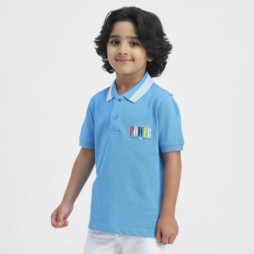 Avengers Boys Polo Tees  | Turquoise Blue