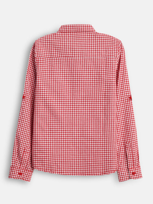 Boys Shirts Red Stipes Full Sleeve
