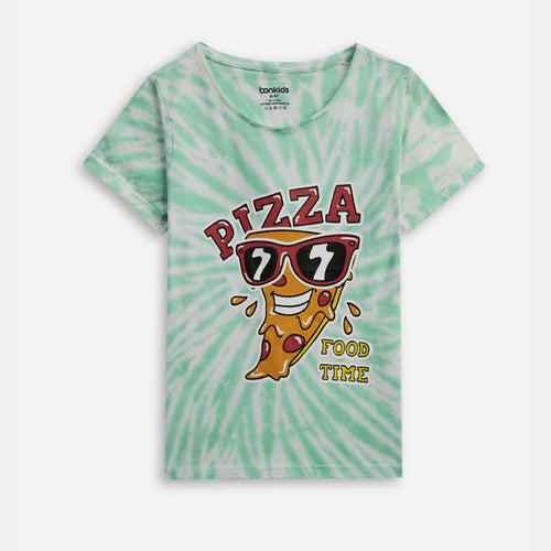 Girls Tshirt Pizza Printed