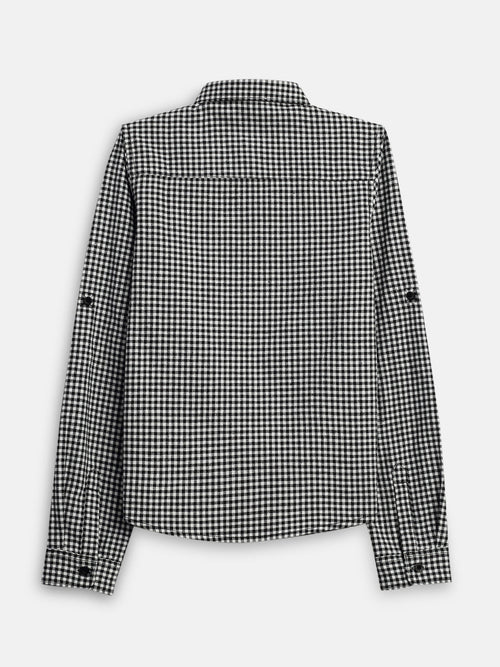 Boys Shirts Grey Stipes Full Sleeve