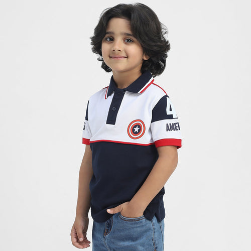 Capt America Boys Polo Tees  | Multi Color