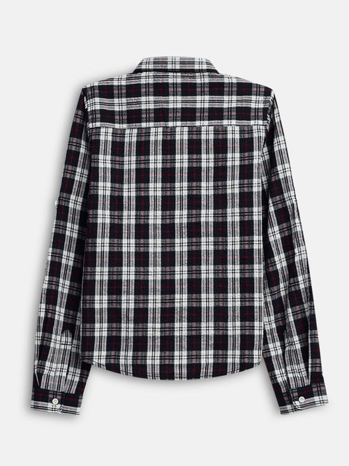 Boys Shirts Black and White Stripes