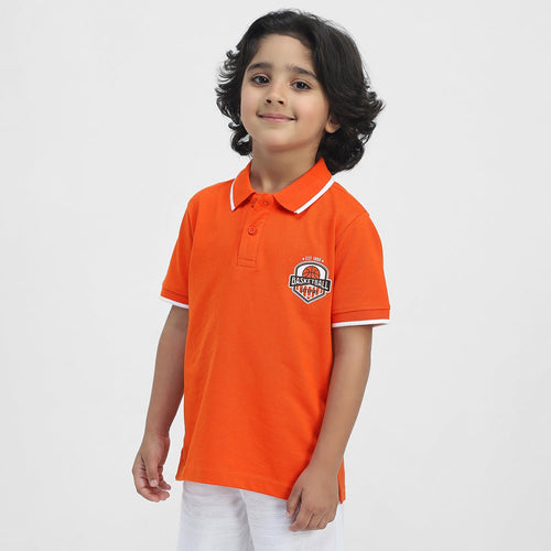 Generic Boys Polo Tees  | Orange