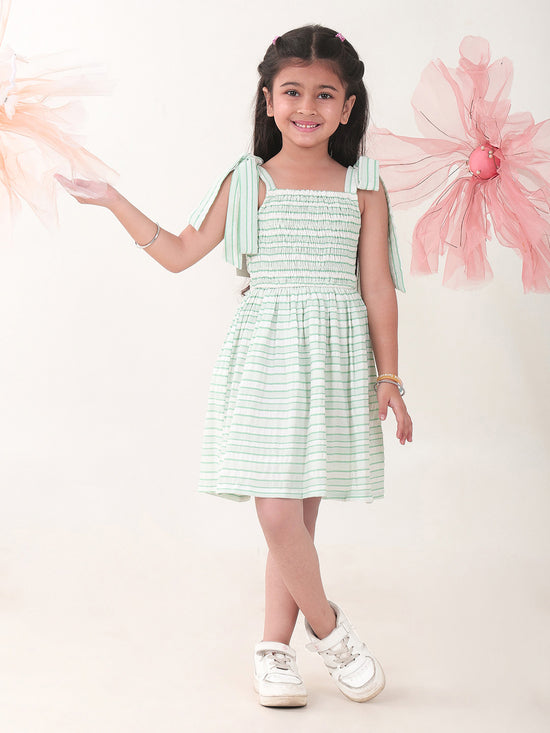 Girls Dresses Green Sleeveless Round