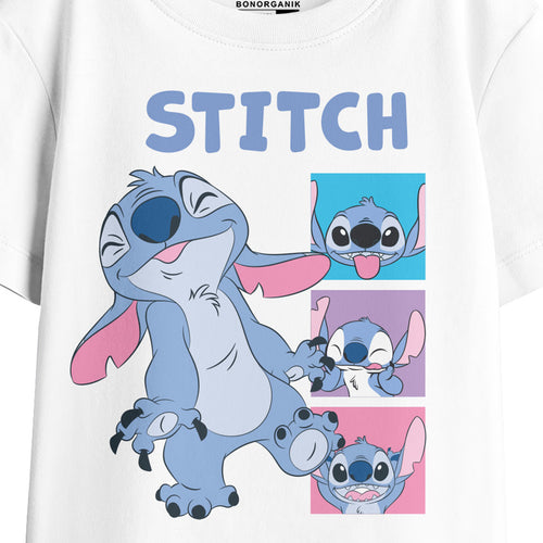 Girl Oversize Stitch Printed T-Shirt