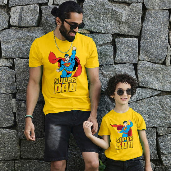 Super Dad Super Son Twinning Tees