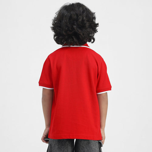 Mickey Boys Polo Tees  | Red