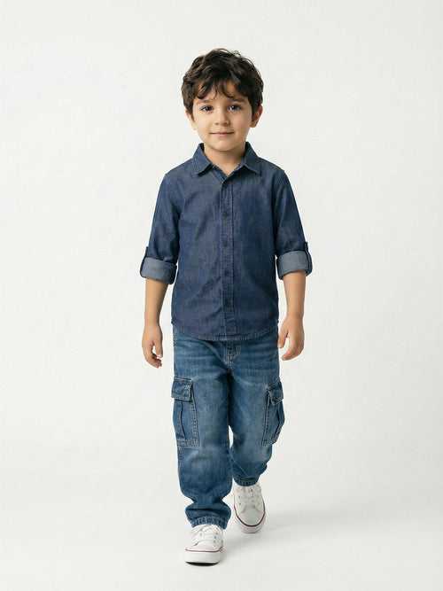 Boy's Shirts Multi Full sleeve Spread Collar