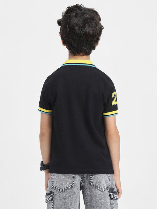 Mickey Boys Polo Tees  | Black