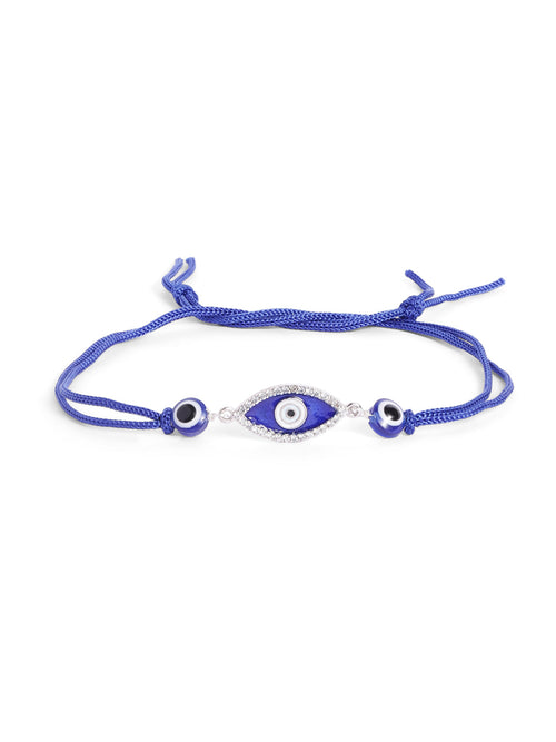 925 Silver-enamel evil eye Rakhi for Kids