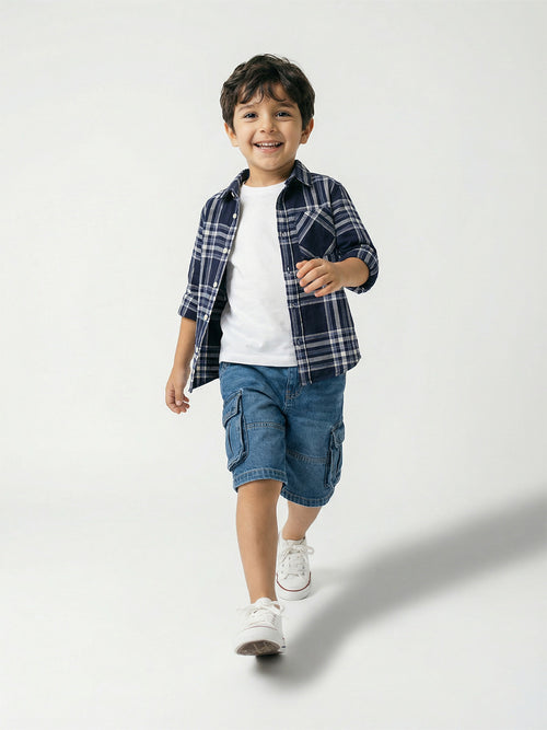 Boy's Shirts Multi Full sleeve Spread Collar
