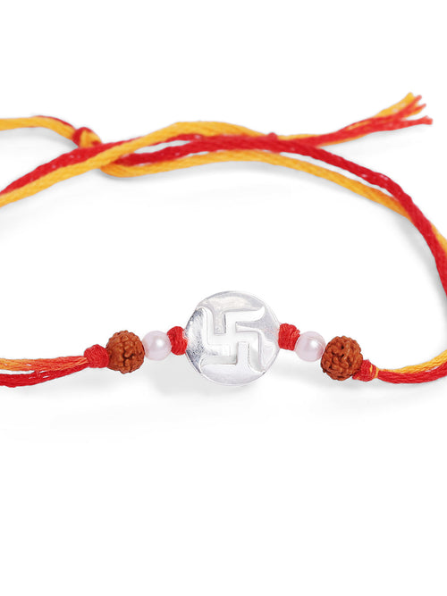 925 Silver-Swastik Rakhi for Kids