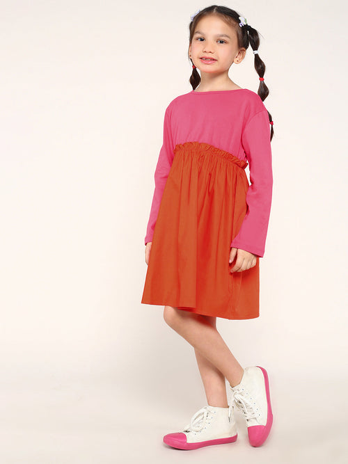 Girls Dress Orange