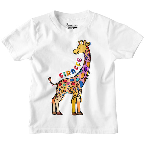 Giraffe Graphic Printed Boys Tshirt