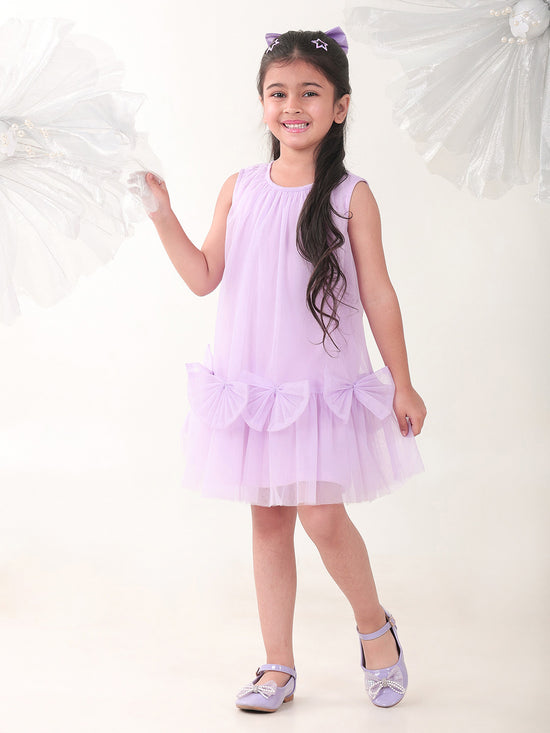 Girls Dresses Lavender Sleeveless Round