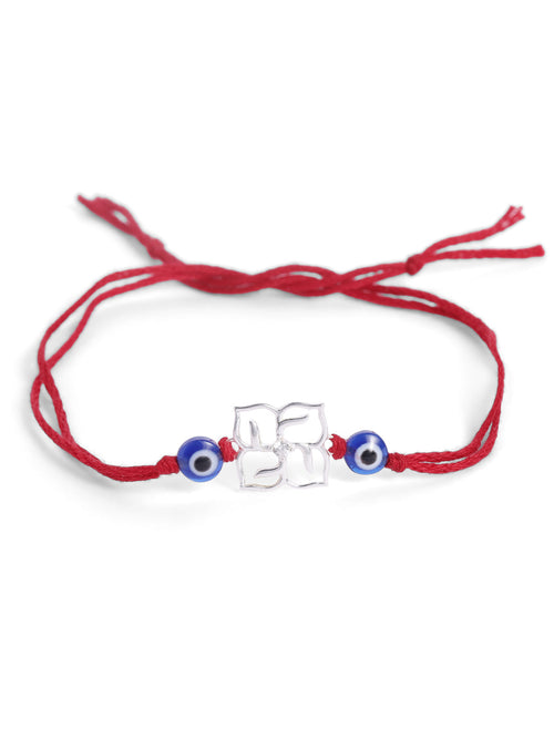 925 Silver-Swastik evil eye Rakhi for Kids