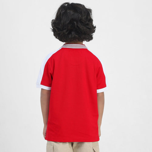 Mickey Boys Polo Tees  | Red
