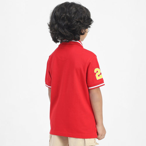 Mickey Boys Polo Tees  | Red