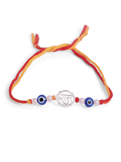 925 Silver-Ram & Evil Eye Rakhi for Kids