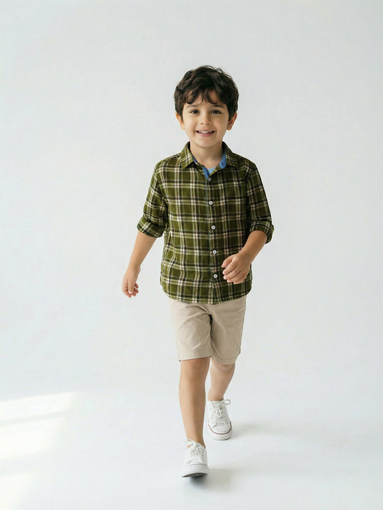 Boy's Shirts Multi Full sleeve Spread Collar