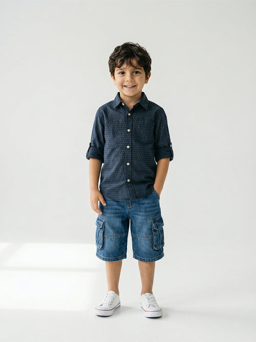 Boy's Shirts Multi Full sleeve Spread Collar