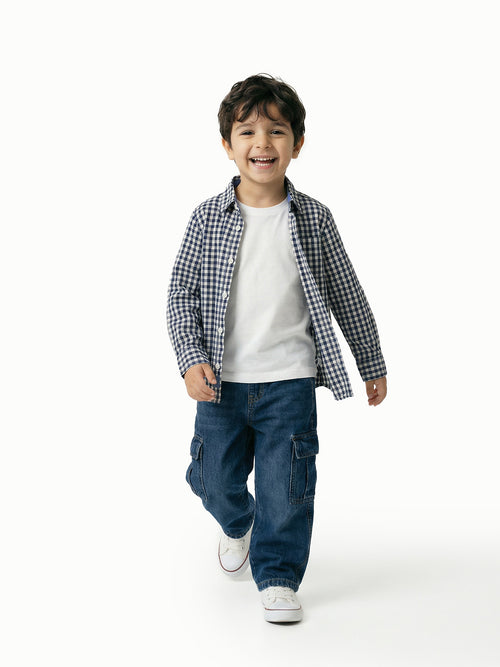 Boy's Shirts Black Full sleeve Spread Collar