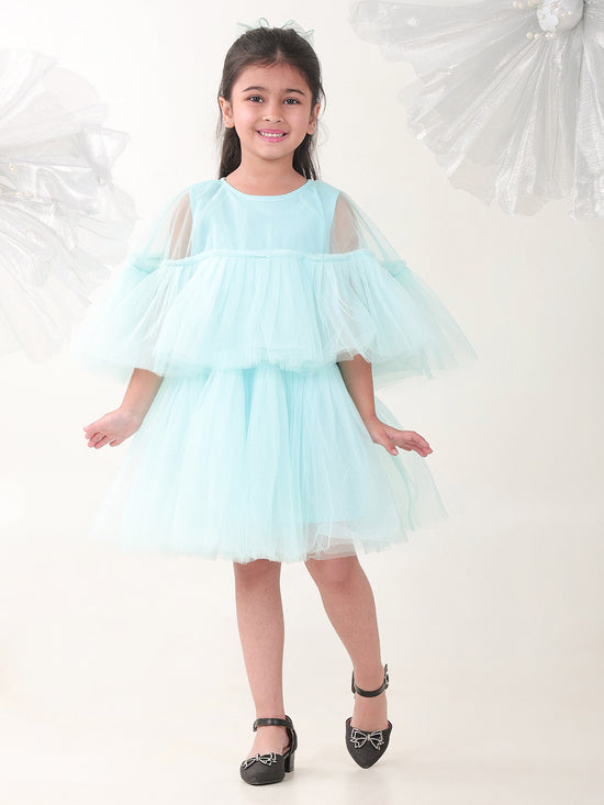 Girls Dresses Blue Sleeveless Round