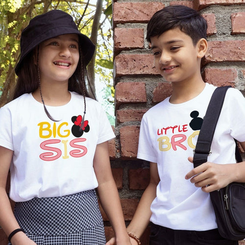 Mickey Big Sis & Lil Bro Siblings Tees