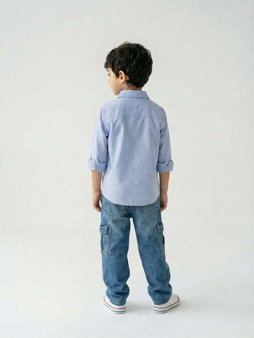Boy's Shirts Multi Full sleeve Spread Collar