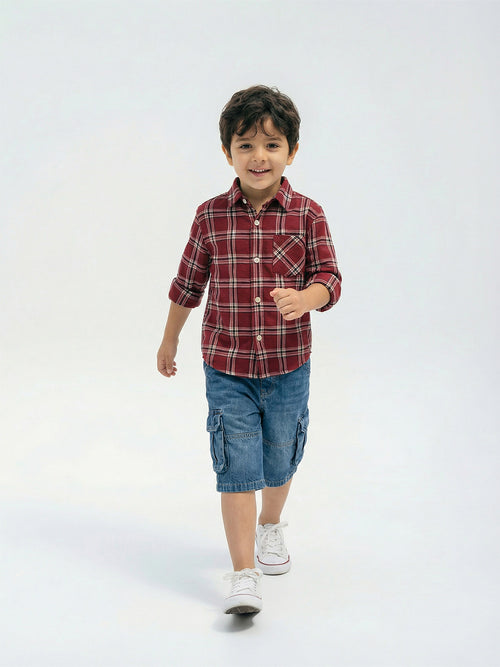 Boy's Shirts Multi Full sleeve Spread Collar
