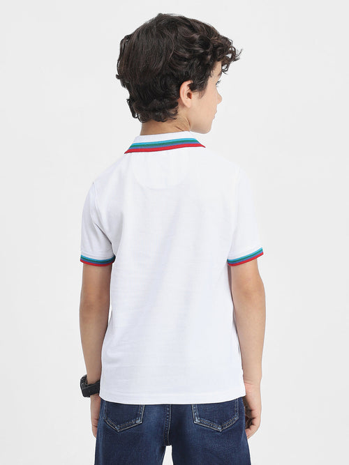 Avengers Boys Polo Tees  | White