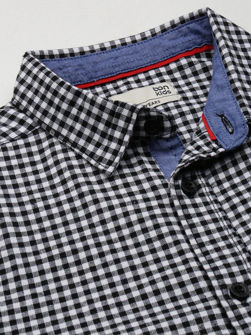 Boys Shirts Grey Stipes Full Sleeve