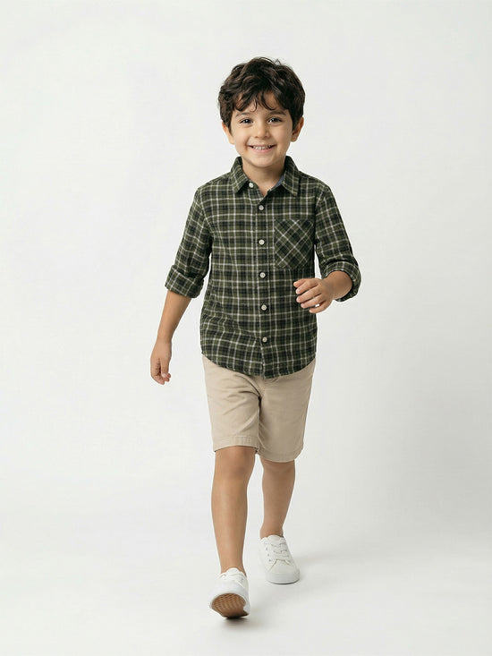 Boy's Shirts Multi Full sleeve Spread Collar