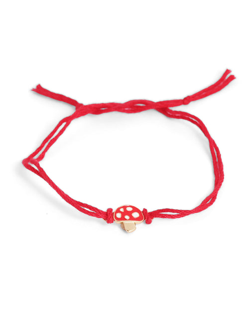 925 Silver-Enamel Mushroom Rakhi for Kids