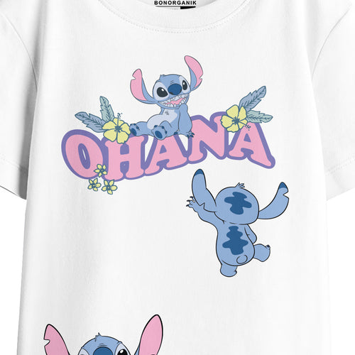 Girl Oversize Stitch Printed T-Shirt