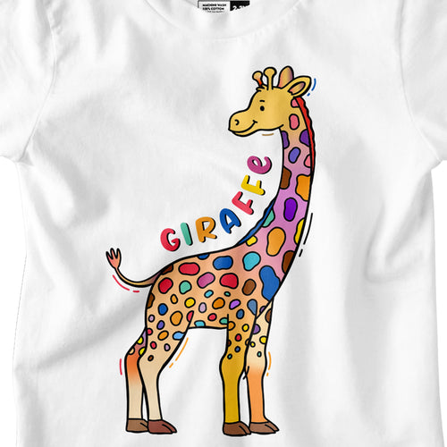 Giraffe Graphic Printed Boys Tshirt