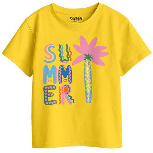 Girls Graphic Printed Pack Of 5 Tees