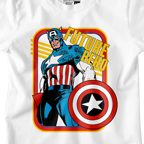 Boys Capt America Printed Tees