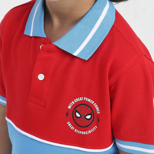 Spiderman Boys Polo Tees  | Multi Color