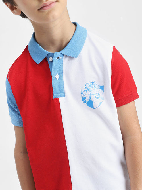 Captain America Boys Polo Tees  | Multi Color