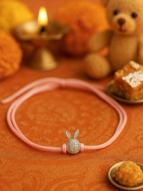 925 Silver-Rabbit Rakhi for Kids