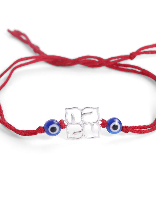 925 Silver-Swastik evil eye Rakhi for Kids
